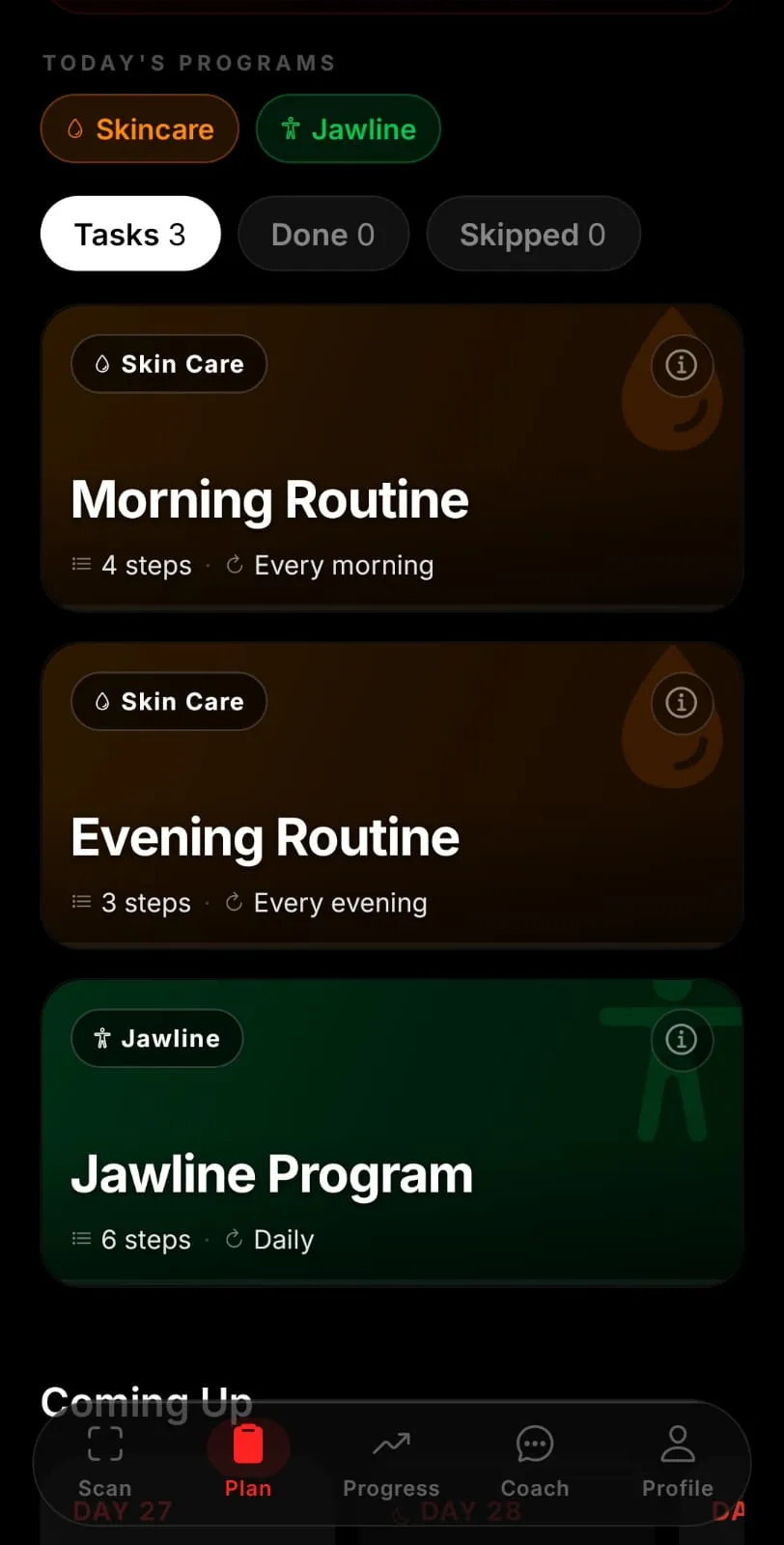 90-day protocol UI